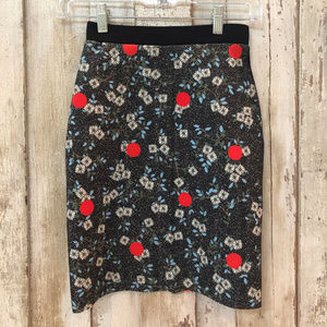 Opening Ceremony Body-Con Neoprene and Knit Skirt